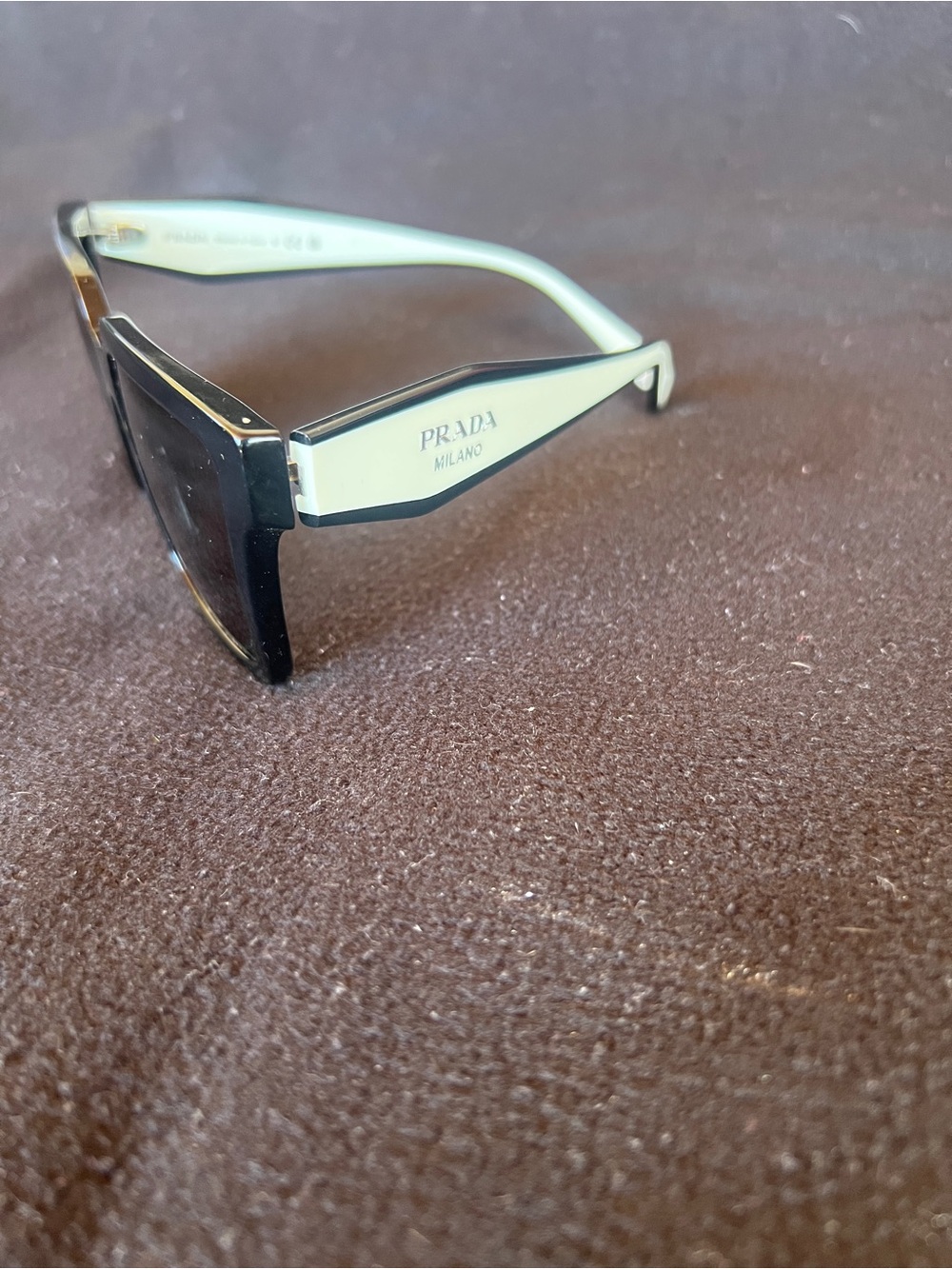 Prada Two-Tone Black & White Square Sunglasses - Picture 1 of 4